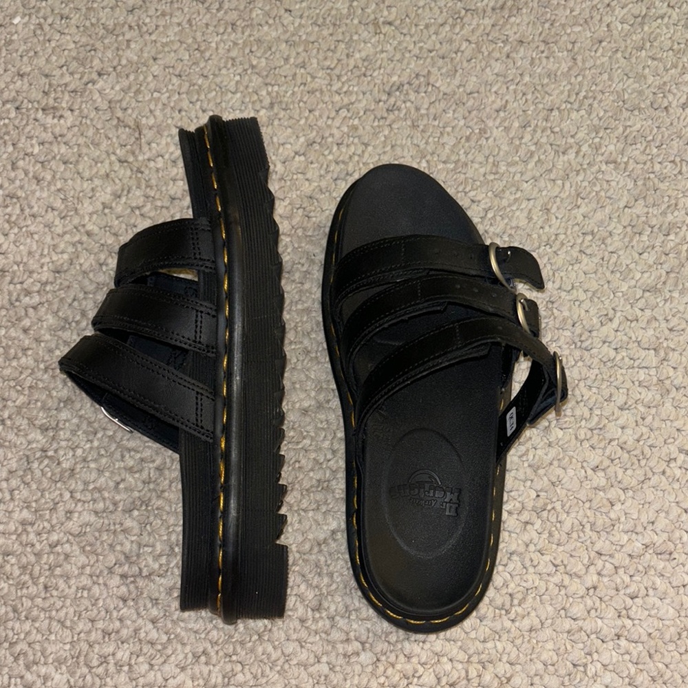 Dr. Martens Black Blaire Slide Sandals
